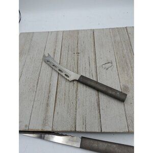 Rada Cheese Knife Stainless Aluminum Handle Forked End R139 5" Blade 9 3/4" Tota
